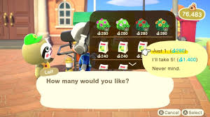Leif Nature Day Event Buying Shrubs Animal Crossing New Horizons