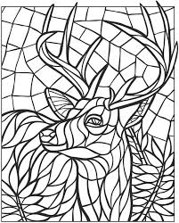 Pages Deer Mandalas Dover Coloring Coloring Books Animal Mosaics Animal Coloring Pages Pattern Coloring Pages Free Mosaic Patterns