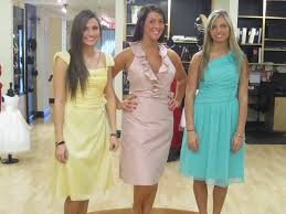 Say Yes To The Dress Bridesmaids Heather Ashley And Kelsey In Say Yes To The Dress Bridesmaids Love The Colo Bridesmaid Dresses Dresses Yes To The Dress