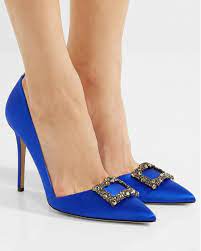 Sarah jessica parker womens red suede slip on pointy toe ballet flats size 40. Sjp By Sarah Jessica Parker Windsor Embellished Satin Pumps Manolo Blahnik Heels Carrie Bradshaw Shoes Heels