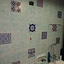 Extsud Adesivi Per Piastrelle Stile Mediterraneo Wall Stickers Da Mattonelle Parete In Pvc Impermeabile Autoadesivo Deco Bagno Fai Da Te Decorazioni Piastrelle