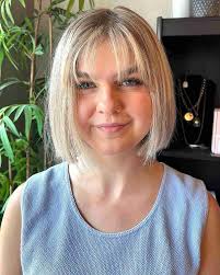 Wispy bangs and bob