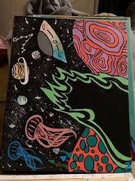 Learn how to create your own galaxy painting! Space Jelly Sydney Waidell Art Paintings Prints Abstract Color Artpal