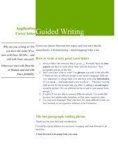 Ein beispielvideo zur durchführung von tests an der realschule traunreut. Guided Writing Cover Letter 4teachers De