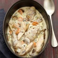 Blanquette De Poulet Au Bleu Recette Au Fromage Recette Blanquette De Poulet Recette Blanquette Recette
