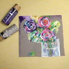 rose painting acrylic الوان رسم رسمي اكريليك ورد mypainting painting acrylic