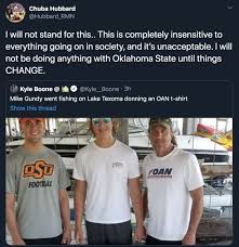 Bleacher Report On Twitter Oklahoma State Running Back Chuba Hubbard Says He Won T Associate Himself With The School After Head Coach Mike Gundy Wore Far Right Cable Network S Shirt This Is Completely Insensitive