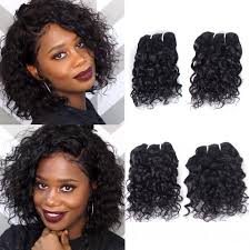 Water wave wig, curly lace front human hair wigs, deep frontal brazilian wig wet and wavy full. Brazilian Natural Wave Human Hair 4 Bundles 8inch 50g Pc Wet And Wavy Hair Wavy Weave Remy Hair Extensions