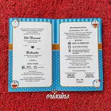 Setiap orang yang menikah tentu menginginkan untuk menikah hanya satu kali saja, walaupun pada kenyataanya banyak yang cerai dan akhirnya menikah kembali dengan. 100 Lembar Undangan Pernikahan Doraemon Unik Murah Kekinian Nikah Doraemon Min Order 100 Lembar Lazada Indonesia