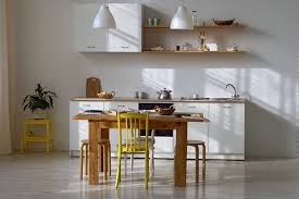 mid century modern small kitchen design