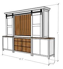 For budget hardwood cabinet doors, you can use poplar or knotty alder. Sliding Door Entertainment Center Building Plans And Tutorial