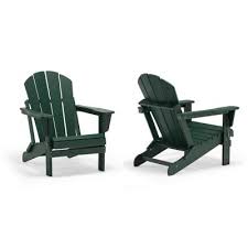 Simply wash away any smudges, dirt, or spills with mild soap and water. Green Adirondack Chairs Patio Chairs The Home Depot