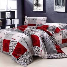 Black And White King Comforter Set On Sale Rose Pattern 100 Cotton Love Bedding Sets Enjoybedding Com Pink Bedroom Decor Bedroom Comforter Sets Simple Bedroom Design
