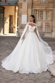 Wedding Dress From Milla Nova Cape Wedding Dress Wedding Dresses Glitter Wedding Dress
