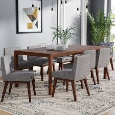 Perla 9 Piece Dining Set Oak Dining Sets Dining Room Sets Patterned Dining Chairs