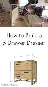 Modern 5 Drawer Dresser--9 Step Printable Building Plans Video Video Diy Dresser Plans Diy Dresser Build Building Furniture