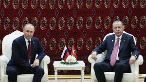 دیدار اردوغان و پوتین در عشق آباد