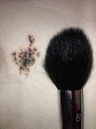Black Spot Left Behind On A Paper Towel After Washing My Natural Hair Makeup Brush I Left The Damp Brush On The Towel To Dry And When I Moved It These Spots