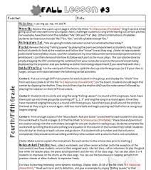 Elementary Music Lessons Fall Music Lesson Plans For 4th 5th Grades