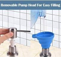 350ml Stainless Steel Sink Soap Dispenser Liquid Soap Bottle Manually Pressing Soap Lotion Dispenser Kitchen Accessories Funnel - AliExpress 13
