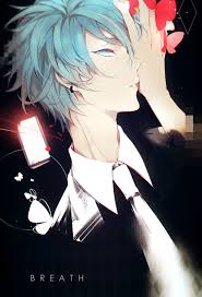 Dark blue but still blue nonetheless. Male Blue Hair Original Solo Zerochan Anime Image Board