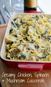 Alternatively, make the recipe vegetarian by topping with chunky, fresh guacamole. Creamy Chicken Spinach And Mushroom Casserole