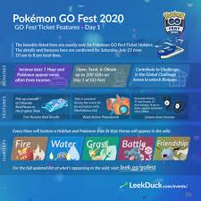Pokémon go fest 2021 is happening on july 17 and 18! Leek Duck On Twitter Pokemon Go Fest 2020 Day 1 Bonuses And Features With Your Go Fest Ticket Full List Of Habitat Spawns Https T Co Kow6hvcmvu Https T Co Apl2ow1dx6