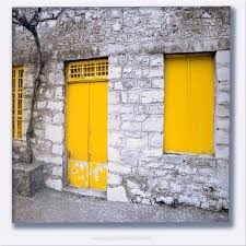 The mediterranean style doors collection features a range of woods, including knotty alder, andean walnut and rustic hardwood. Painting On Canvas Image Rare Retro Mediterranean Traditional House White Rock Built Yellow Door Windows Poshcadillac