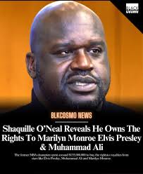 🏀💰 **Shaquille O'Neal's Business Game Is Strong!** The former NBA  champion dropped $135 million to secure the rights and royalties of iconic  legends like Elvis Presley, Muhammad Ali, and Marilyn Monroe. 👑✨