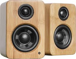 Best Buy Kanto Yu2 Powered Desktop Speakers 2 Piece Bamboo Yu2bamboo Desktop Speakers Speaker Diy Amplifier