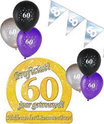 Bol Com 60 Jaar Getrouwd S Jubileum Pakket Feestversiering Diamanten Bruiloft