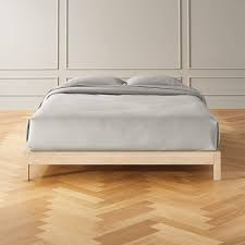 They are particularly useful for small homes and apartments where space is the platform bed with storage area underneath offers a very simple look and reminds one of the asian decors. Simple Whitewash Bed Base Queen Reviews Cb2