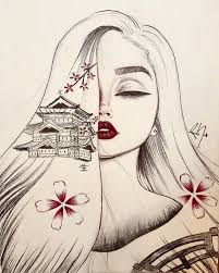 35 Cool And Creative Drawing Ideas For Teenagers Teenage Drawings Christina Lorre Drawings Japanese Drawings