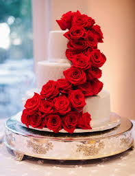 Wedding Cakes For The Romantic Wedding Modwedding Wedding Cake Red Wedding Cake Roses Red Rose Wedding Cake