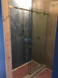 Make your dream shower a reality. Frameless Rolling Shower Door With Brushed Nickel Metal Finishing Tg Glass Works