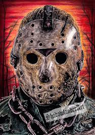 Friday the 13th mask drawing. Jason Voorhees Friday The 13th Drawing By Shadowlander9 On Deviantart