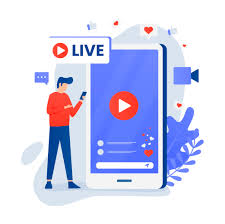 Its new service, at&t tv, places sixth in the best live tv streaming services of 2021. Social Media Live Streaming Konzept Mit Charakter 1257166 Vektor Kunst Bei Vecteezy