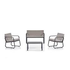 Erinoz Defne Bahce Oturma Grubu Lacivert Tekzen