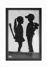 Banksy Boy Meets Girl Banksy Stencil Street Art Graffiti Banksy Art