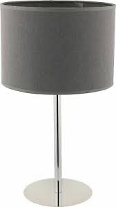 Ein schlafzimmer ohne nachttischleuchte ist wie ein rahmen ohne bild. Tischlampe Tischleuchte Grau Chrom Stoffschirm Modern Nachttisch Wohnzimmer Eur 78 95 Picclick De