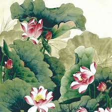 Color Lotus Ink Painting Hd Picture