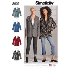 Pair up your new women's blazers with the latest women's jeans or leggings. Simplicity Pattern 8697 Misses Women S Oversized Blazers