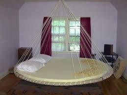 I Want This Buuuuutttttt Hanging From A Tree Near A Brook With Images Circle Bed Unique Beds Unique Bed Design