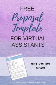 Virtual Assistant Proposal Template Download For Free Virtual Assistant Jobs Virtual Assistant Free Proposal Template
