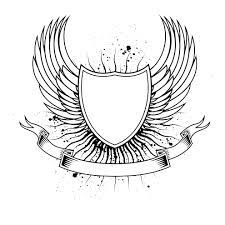 Poetra Satria Google Keamanan Shield Tattoo Wings Logo Graphic Design Logo