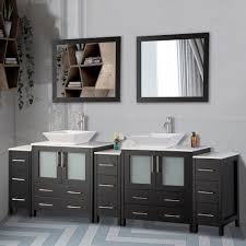 96 inches double sink bathroom vanity