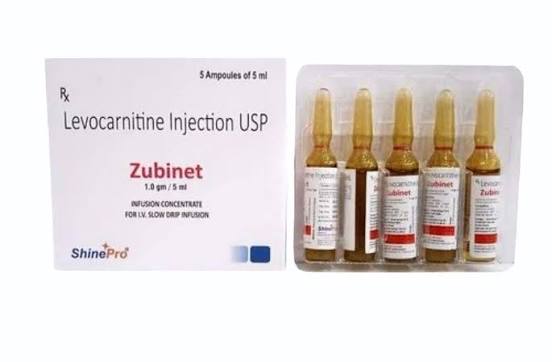 Zubinet Injection 5ml ( Levocarnitine) at best price in Nagpur