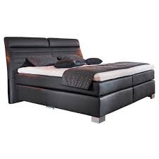Der preston bettbezug hat auf beiden seiten eine andere farbe. Bentley Boxspringbett 200x220 Cm In Schwarz Lederlook