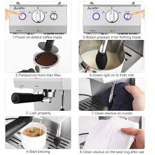 Cabinet sides and interior matches the color of the door.â soft closing doors and drawers. Black Latte And Mocha Espresso Machine Barsetto Coffee Machine 15 Bar Stainless Steel Coffee Brewer With Independent Milk Frother Wand For Cappuccino Kitchen Dining Espresso Machine Coffeemaker Combos Amaltheiayada Gr