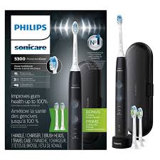 Philips Sonicare Hx6423 34 Protectiveclean 5300 Rechargeable Electric Toothbrush Black Walmart Com Walmart Com